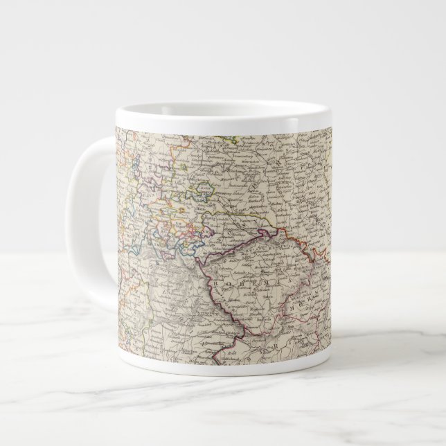 Taza De Café Grande Mapa general de Alemania (Izquierda)