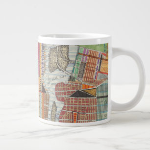 Taza De Café Grande Mapa moderno de Nueva York III