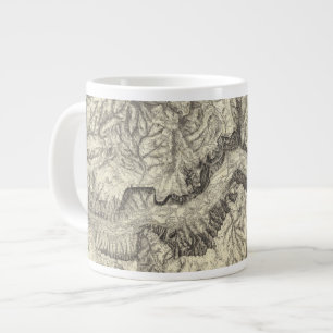 Taza De Café Grande Mapa Topográfico del Valle Yosemite