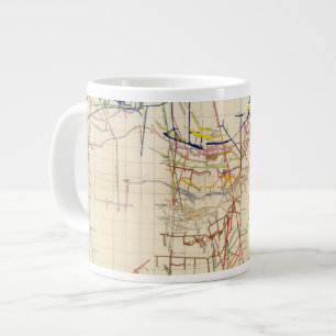 Taza De Café Grande Mapas de mina de Comstock número IV