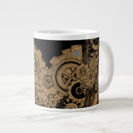 Taza De Café Grande Maquinaria de vapor (cobre)