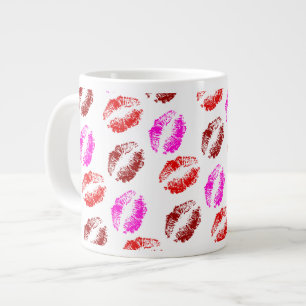 Taza De Café Grande Marca dulce de los labios del beso