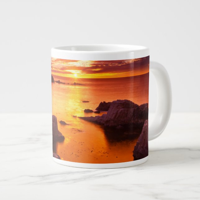 Taza De Café Grande Marea Naranja, puesta de sol, California (Derecha)