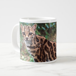 Taza De Café Grande Margay, Leopardus wiedi, Nativo de México hasta