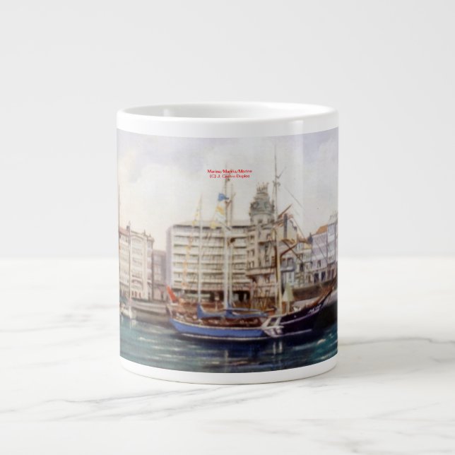 Taza De Café Grande Marina/Mariña/Marine (Frente)