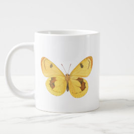 Taza De Café Grande Mariposa amarilla - Bella Artes de cosecha elegant