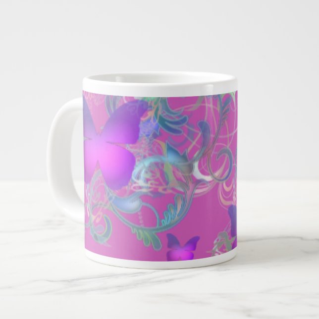 Taza De Café Grande Mariposas (Izquierda)
