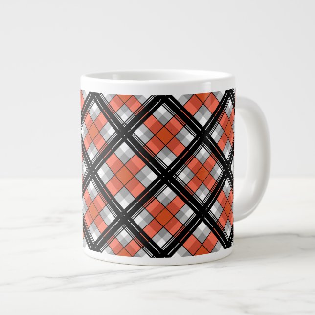 Taza De Café Grande Masa negra y naranja (Derecha)
