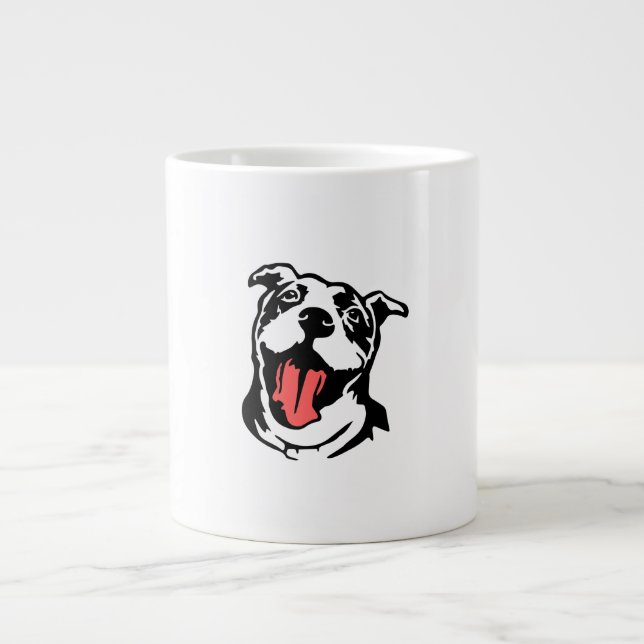 Taza De Café Grande Matón/pitbull americanos (Frente)