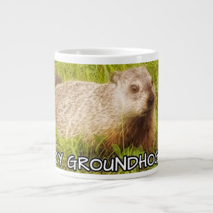 Taza De Café Grande Merry Groundhog Day mug