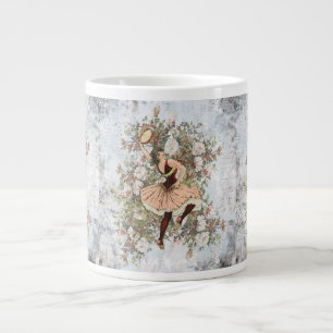 Taza De Café Grande Mezcla y partido florales gitanos del baile del