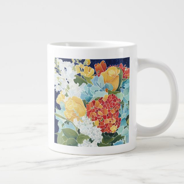 Taza De Café Grande Midnight Florals II (Derecha)
