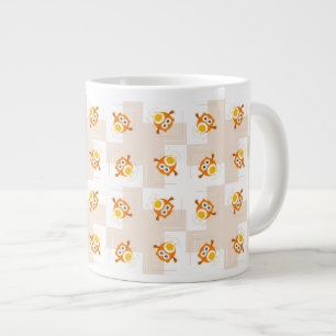 Taza De Café Grande Modelo anaranjado del ilustracion del búho