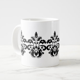 Taza De Café Grande Modelo antiguo del damasco del Victorian