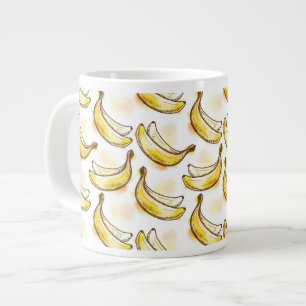 Taza De Café Grande Modelo con el plátano