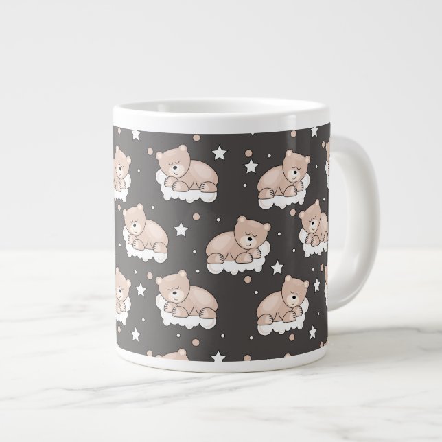 Taza De Café Grande modelo con pequeño dormir del oso (Derecha)