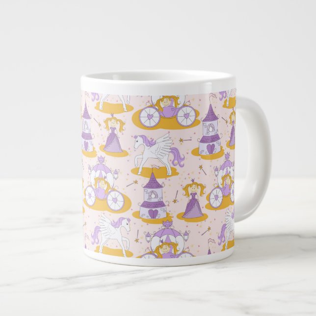 Taza De Café Grande modelo con una princesa (Derecha)