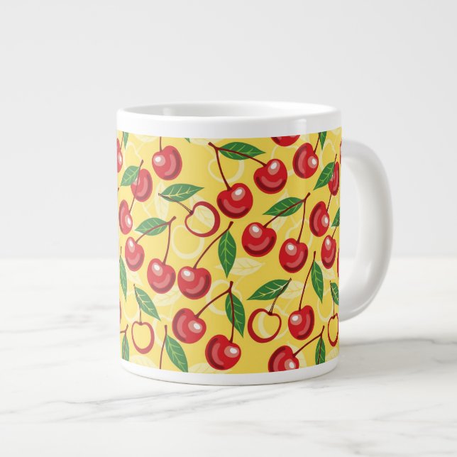 Taza De Café Grande Modelo de la cereza (Derecha)