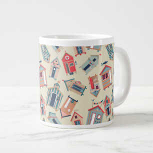 Taza De Café Grande Modelo de la choza de la playa