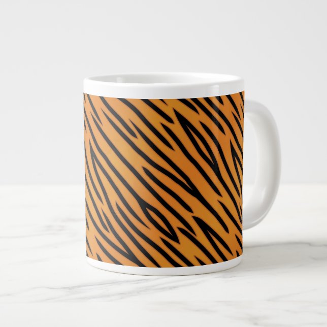 Taza De Café Grande Modelo de la raya del tigre (Derecha)