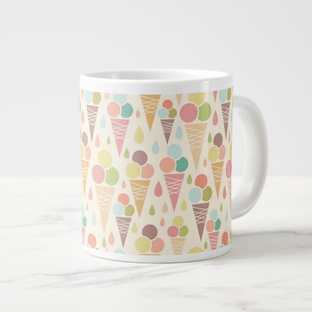 Taza De Café Grande Modelo de los conos de helado (Derecha)