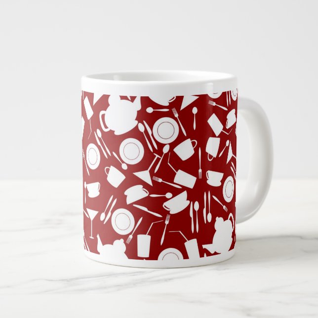 Taza De Café Grande Modelo de los elementos de la cocina (Derecha)