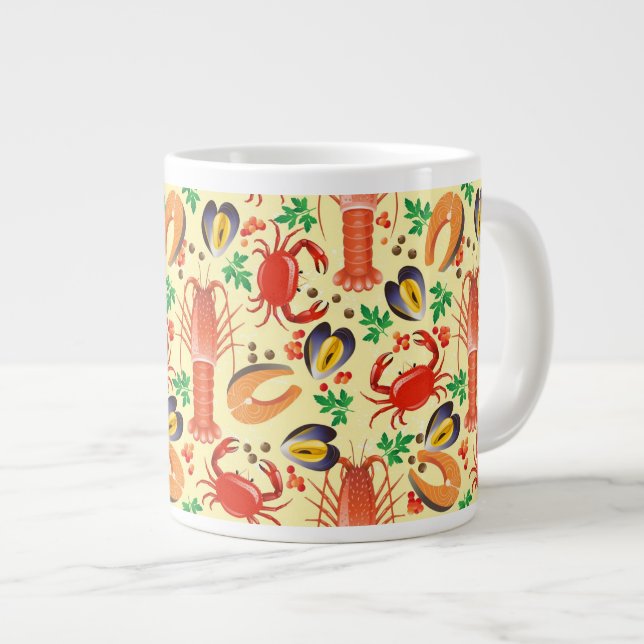 Taza De Café Grande Modelo de los mariscos (Derecha)