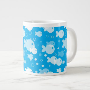 Taza De Café Grande modelo de los pescados