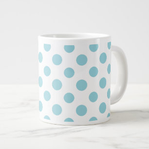 Taza De Café Grande Modelo de lunares blanco de los azules cielos