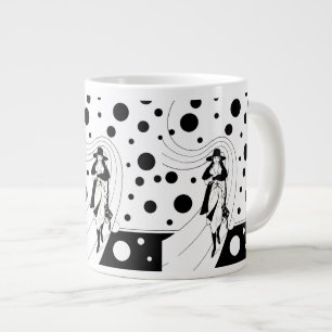 Taza De Café Grande Modelo de pasarela retro, moda art déco vintage
