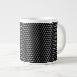 Taza De Café Grande Modelo de rejilla metalizado - fondo