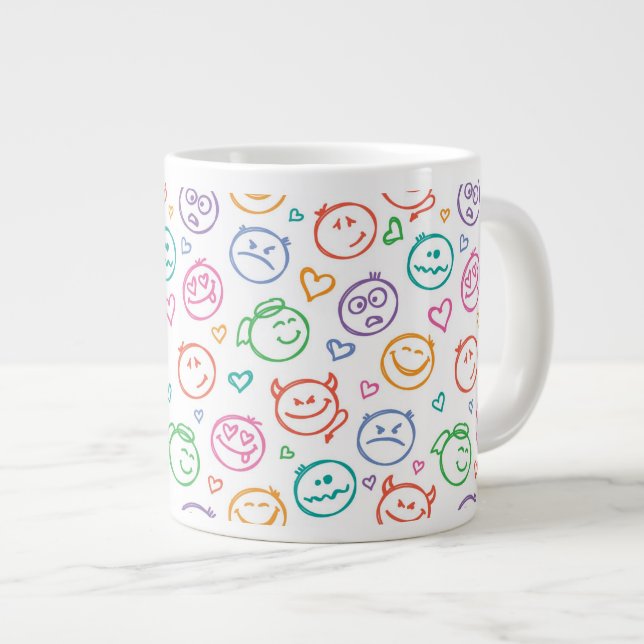 Taza De Café Grande modelo de sonrisas (Derecha)