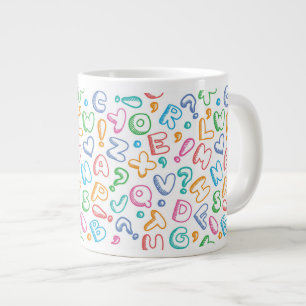Taza De Café Grande modelo del alfabeto