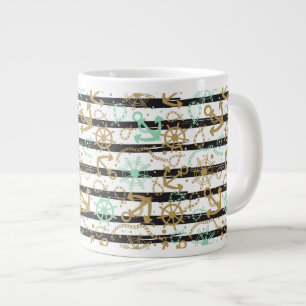 Taza De Café Grande Modelo del ancla de mar