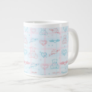 Taza De Café Grande modelo del bebé con el oso de peluche