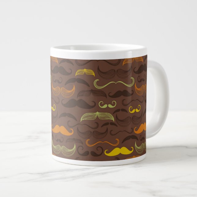 Taza De Café Grande Modelo del bigote, estilo retro 5 (Derecha)