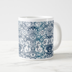 Taza De Café Grande Modelo del infante de marina del vintage