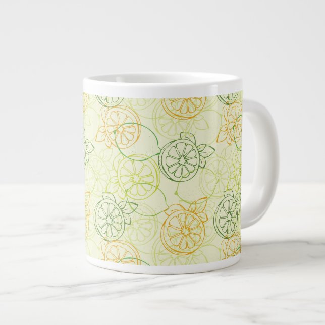 Taza De Café Grande Modelo del limón (Derecha)