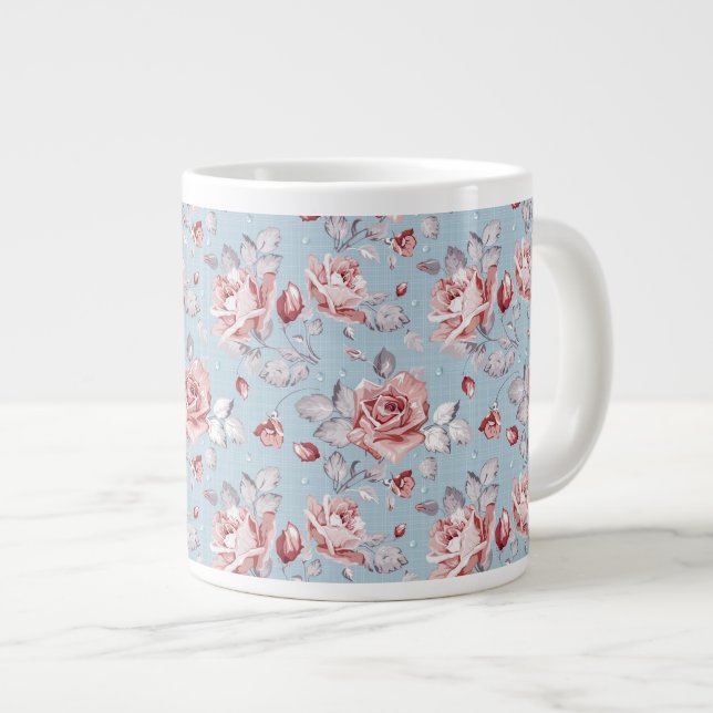 Taza De Café Grande Modelo del papel pintado de la elegancia de los (Derecha)