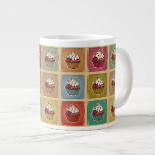 Taza De Café Grande Modelo del vintage hecho de magdalenas