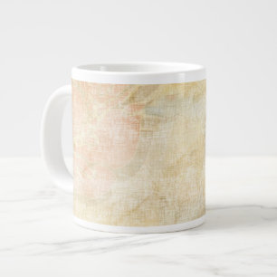 Taza De Café Grande modelo floral del fondo del grunge del arte