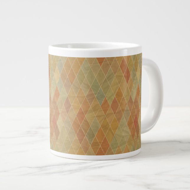 Taza De Café Grande Modelo geométrico retro 2 (Derecha)