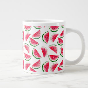 Taza De Café Grande Modelo lindo de la piña y de la sandía