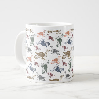 Taza De Café Grande Modelo loco lindo del pájaro - vigilante de pájaro