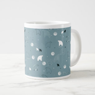 Taza De Café Grande modelo que exhibe un polar lindo