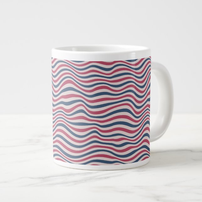 Taza De Café Grande Modelo rayado 2 (Derecha)
