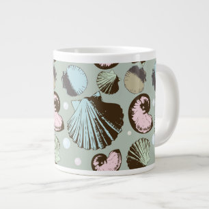 Taza De Café Grande Modelo retro del Seashell