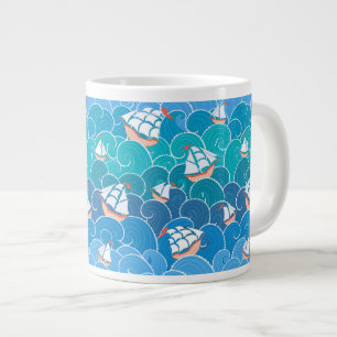 Taza De Café Grande Modelo rocoso del mar