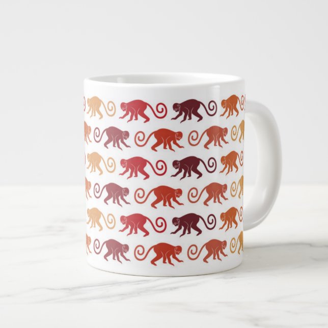Taza De Café Grande Modelo rojo de los monos (Derecha)