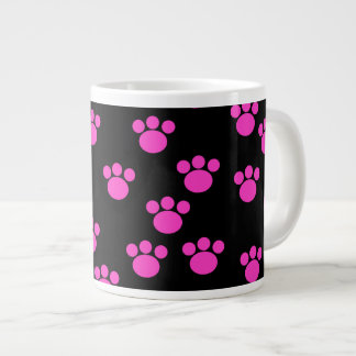Taza De Café Grande Modelo rosado y negro brillante de la impresión de